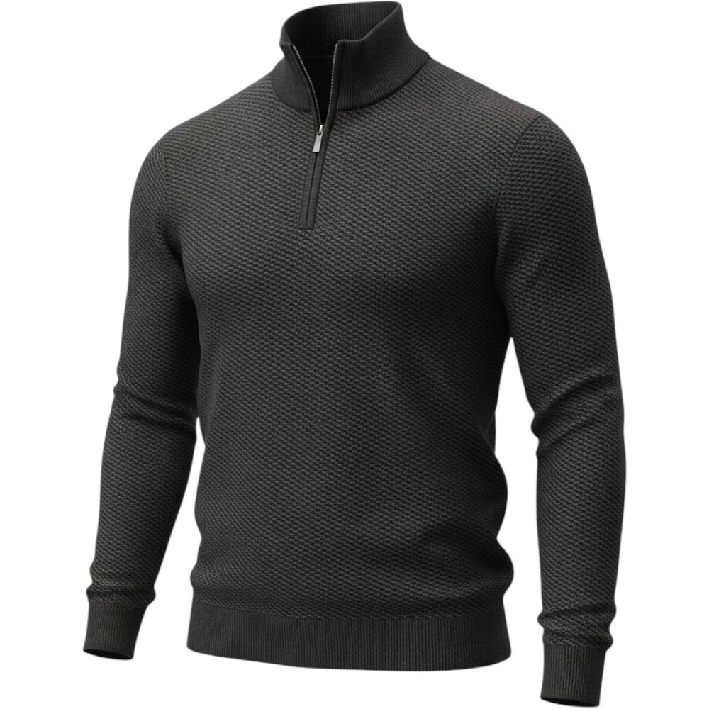 Joseph Abboud Mens XL Brown Merino Wool Quarter Zip Sustainable Knit Sweater